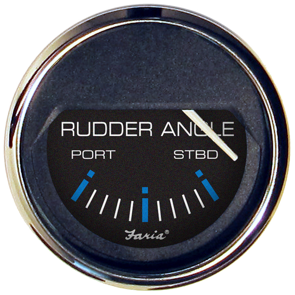 Faria Chesapeake Black 2" Rudder Angle Indicator Gauge [13725] - Premium Gauges from Faria Beede Instruments - Just $51.99! 