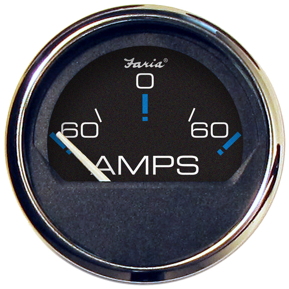 Faria Chesapeake Black 2" Ammeter Gauge (-60 to +60 AMPS) [13736] - Premium Gauges from Faria Beede Instruments - Just $30.99! 