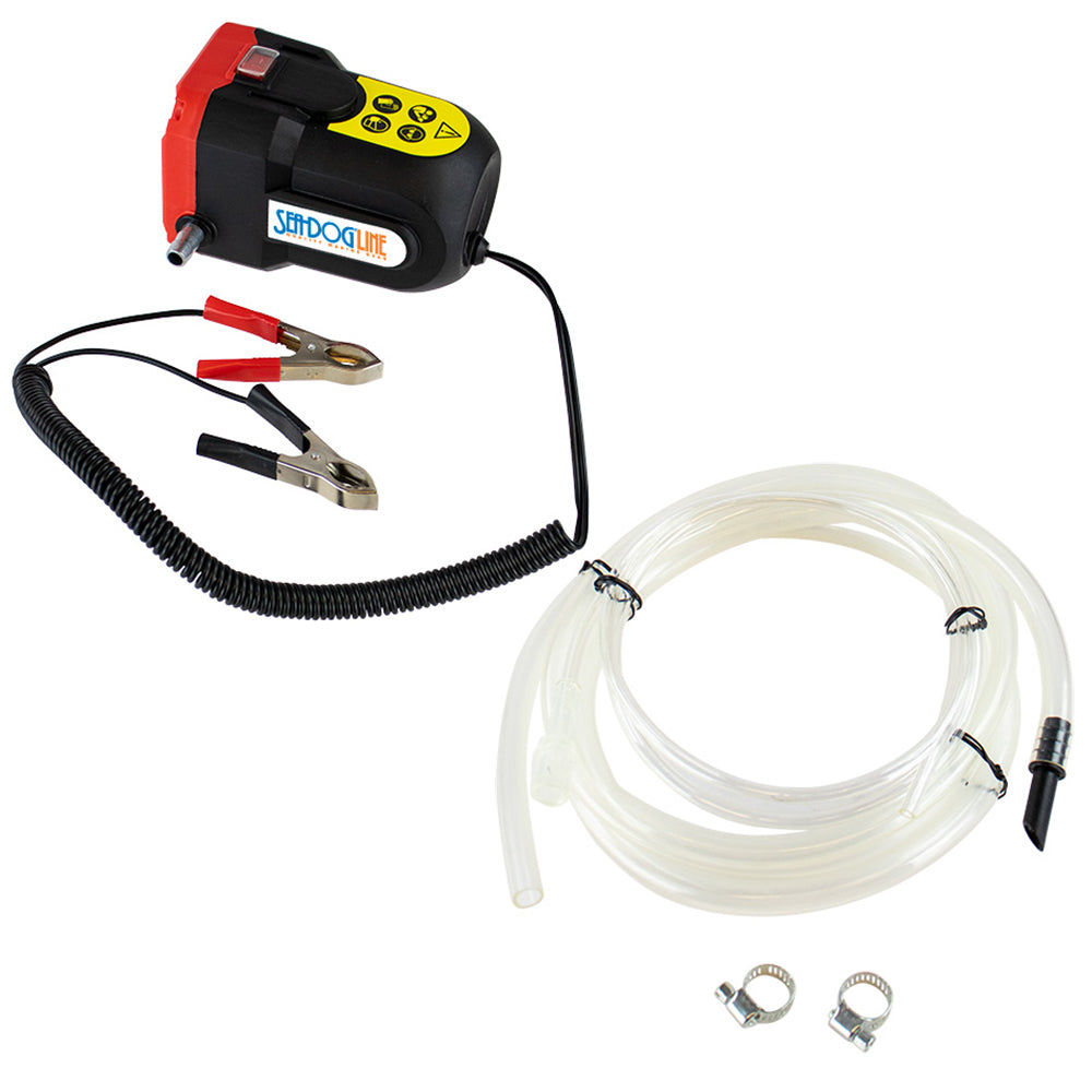 Sea-Dog Oil Change Pump w/Battery Clips - 12V [501072-3] - Premium Oil Change Systems from Sea-Dog - Just $52.99! 