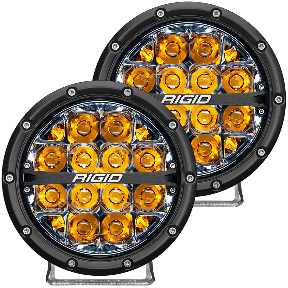 RIGID Industries 360-Series 6" LED Off-Road Fog Light Spot Beam w/Amber Backlight - Black Housing [36201] - Premium Flood/Spreader Lights from RIGID Industries - Just $638.59! 