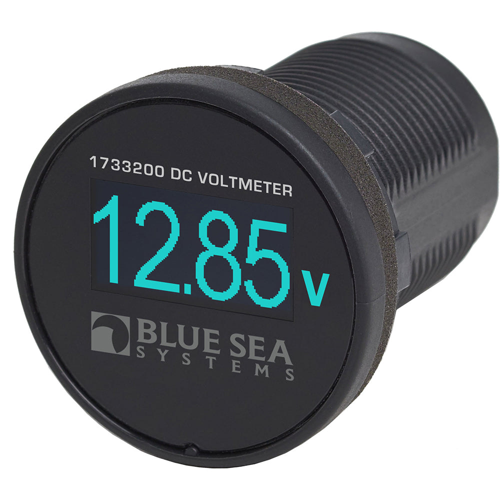 Blue Sea 1733200 Mini OLED Voltmeter - Blue [1733200] - Premium Meters & Monitoring from Blue Sea Systems - Just $46.99! Shop now at Boat Gear Depot