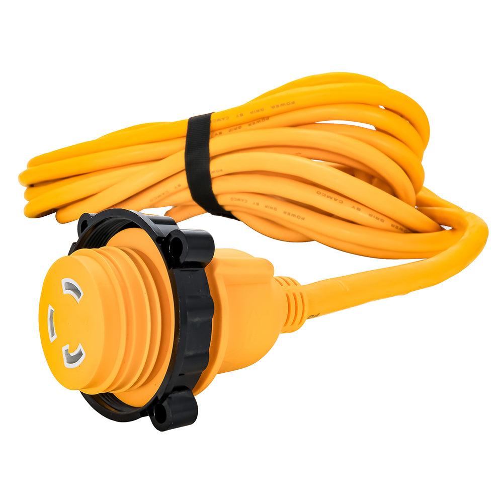 Camco 30 Amp Power Grip Marine Extension Cord - 50 M-Locking/F-Locking Adapter [55613] - Premium Shore Power from Camco - Just $118.99! 