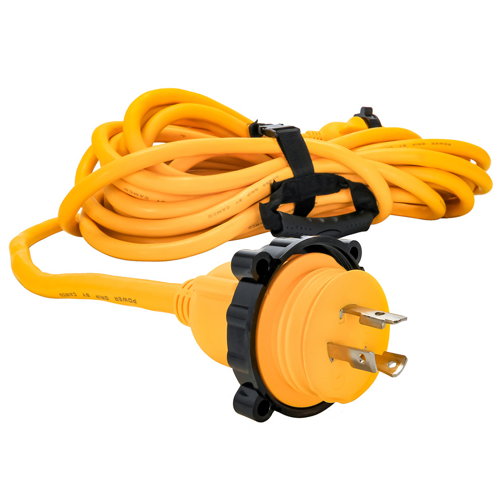 Camco 30 Amp Power Grip Marine Extension Cord - 50 M-Locking/F-Locking Adapter [55613] - Premium Shore Power from Camco - Just $118.99! 