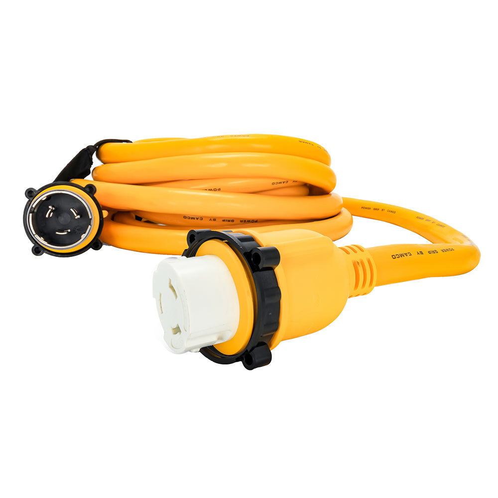 Camco 50 Amp Power Grip Marine Extension Cord - 25 M-Locking/F-Locking Adapter [55621] - Premium Shore Power from Camco - Just $292.99! 