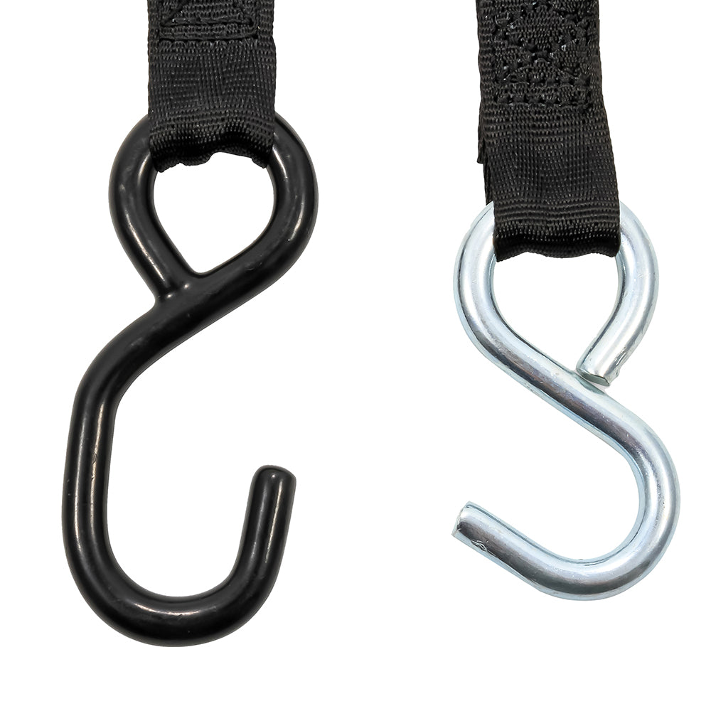 Camco Retractable Tie-Down Straps - 1" Width 6 Dual Hooks [50033] - Premium Accessories from Camco - Just $23.99! 