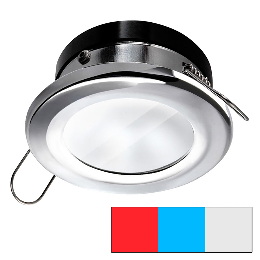 i2Systems Apeiron A1120 Spring Mount Light - Round - Red, Cool White  Blue - Polished Chrome [A1120Z-11HAE] - Premium Dome/Down Lights from I2Systems Inc - Just $110.99! 