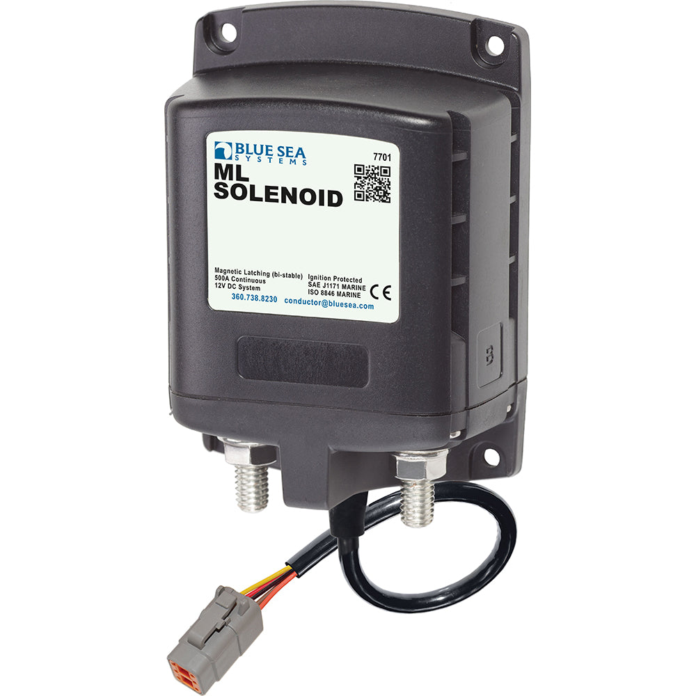 Blue Sea 7701100 ML Solenoid 12V 500A w/Deutsch Connector [7701100] - Premium Battery Management from Blue Sea Systems - Just $193.99! 