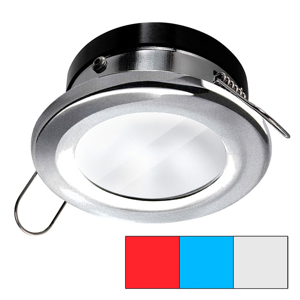 i2Systems Apeiron A1120 Spring Mount Light - Round - Red, Cool White  Blue - Brushed Nickel [A1120Z-41HAE] - Premium Dome/Down Lights from I2Systems Inc - Just $100.99! 