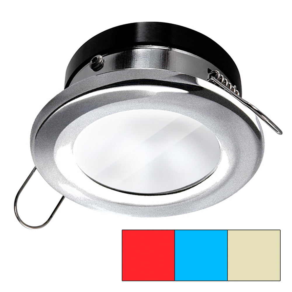 i2Systems Apeiron A1120 Spring Mount Light - Round - Red, Warm White  Blue - Brushed Nickel [A1120Z-41HCE] - Premium Dome/Down Lights from I2Systems Inc - Just $100.99! 