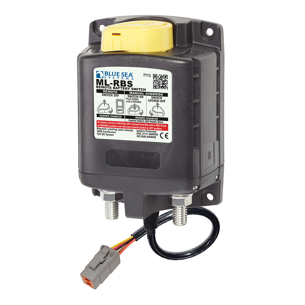 Blue Sea 7713100 ML-RBS Remote Battery Switch w/Manual Control Auto Release  Deutsch Connector - 12V [7713100] - Premium Battery Management from Blue Sea Systems - Just $237.99! 