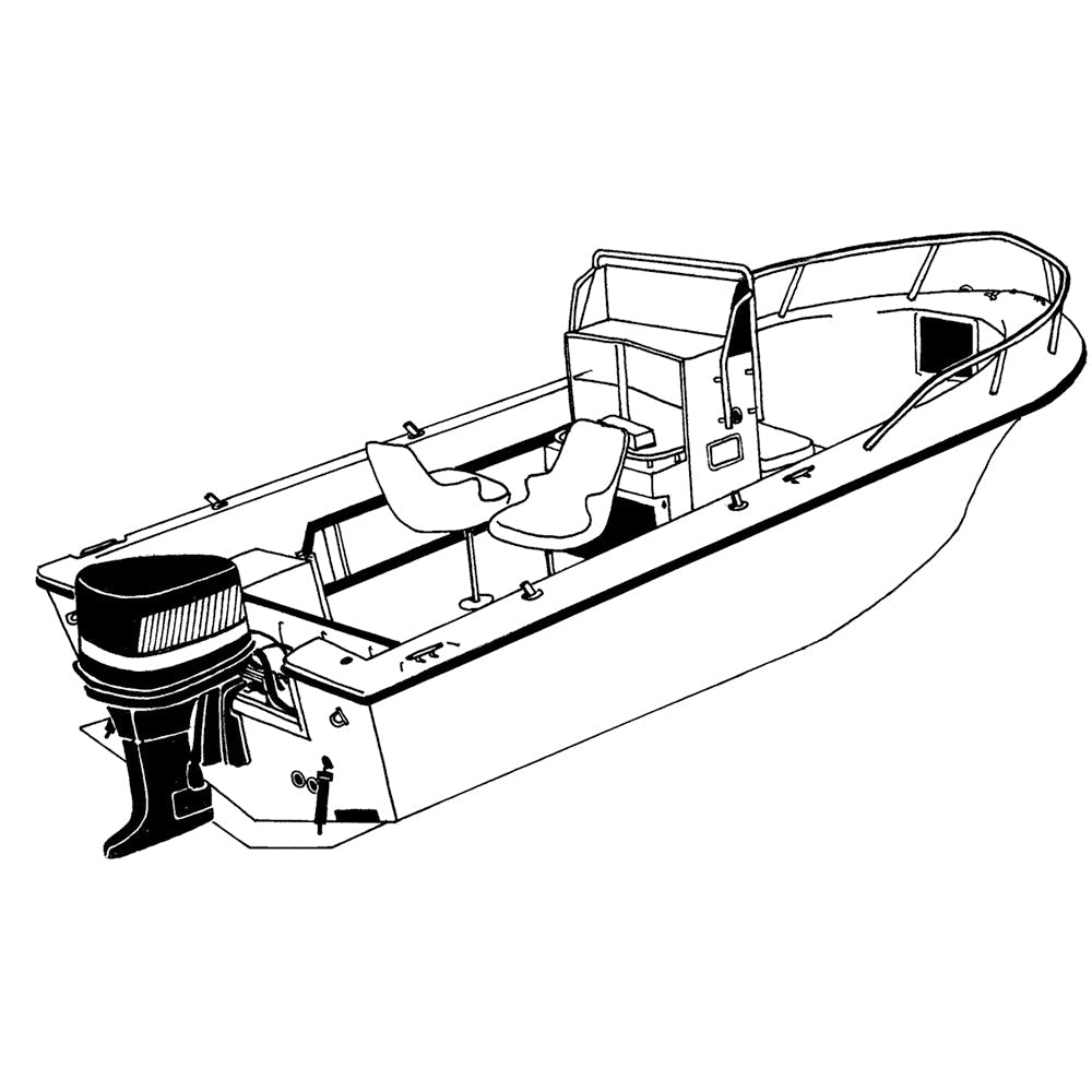 Carver Performance Poly-Guard Styled-to-Fit Boat Cover f/20.5 V-Hull Center Console Fishing Boat - Grey [70020P-10] - Premium Winter Covers from Carver by Covercraft - Just $202.99! 