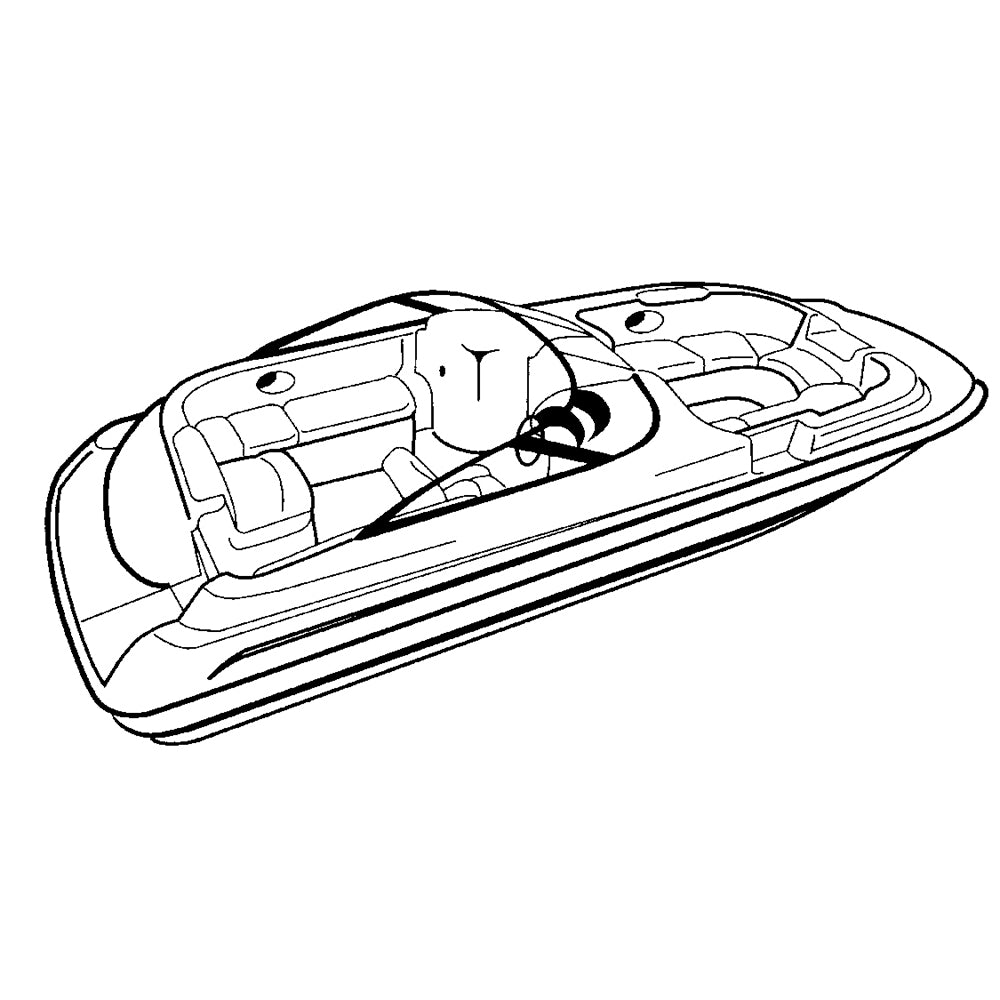 Carver Performance Poly-Guard Styled-to-Fit Boat Cover f/20.5 Sterndrive Deck Boats w/Walk-Thru Windshield - Grey [95120P-10] - Premium Winter Covers from Carver by Covercraft - Just $271.99! 