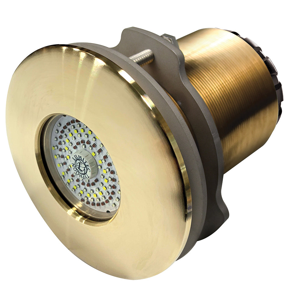 Lumitec SeaBlaze Typhoon Underwater Light - Bronze Thru-Hull LED Light - White/Blue - Flush Mount [101450] - Premium Underwater Lighting from Lumitec - Just $1216.99! 