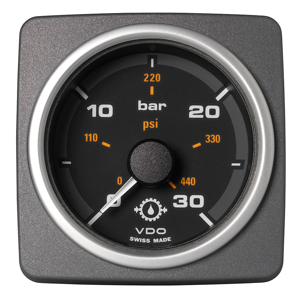 Veratron 52 MM (2-1/16") AcquaLink Transmission Oil Pressure 30 Bar/440 PSI - Black Dial  Bezel [A2C59501937] - Premium Gauges from Veratron - Just $35.99! 