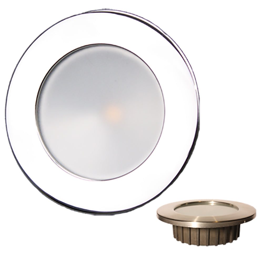 Lunasea ZERO EMI Recessed 3.5 LED Light - Warm White, Red w/Polished Stainless Steel Bezel - 12VDC [LLB-46WR-0A-SS] - Premium Interior / Courtesy Light from Lunasea Lighting - Just $76.99! 