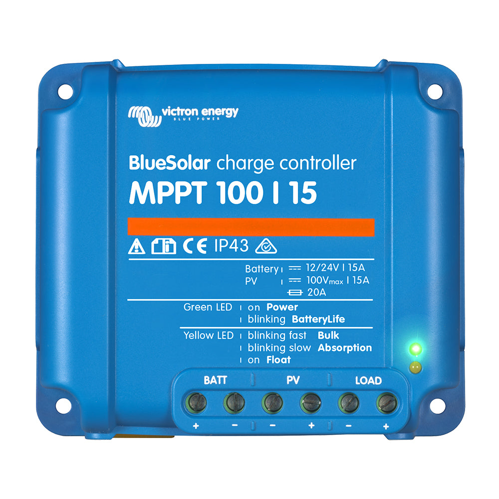 Victron BlueSolar MPPT Charge Controller - 100V - 15AMP - UL Approved [SCC010015200R] - Premium Battery Chargers from Victron Energy - Just $61.20! Shop now at Boat Gear Depot