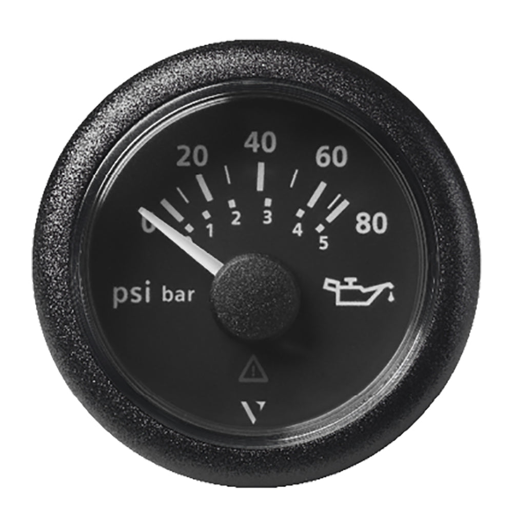 Veratron 52MM (2-1/16") ViewLine Oil Pressure Gauge 80 PSI/5 Bar - Black Dial  Round Bezel [A2C59514128] - Premium Gauges from Veratron - Just $54.89! 