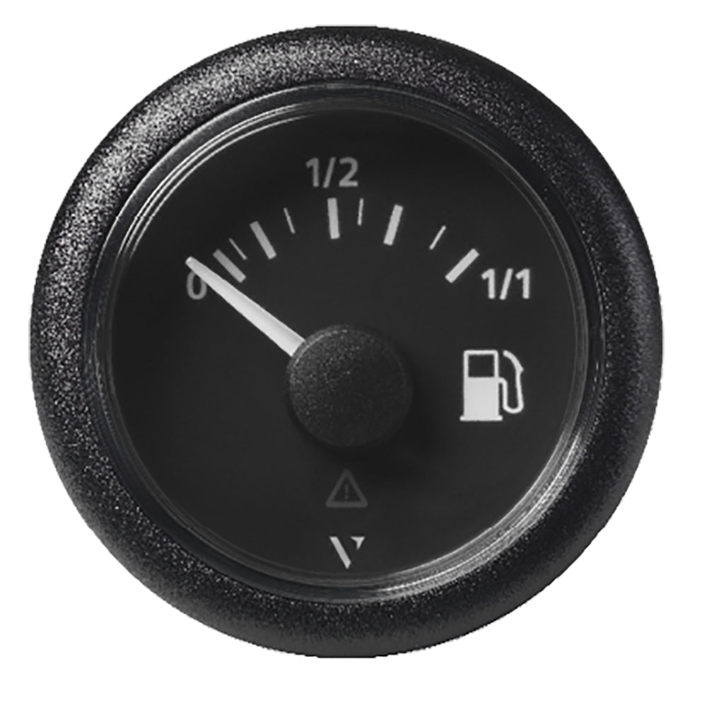 Veratron 52MM (2-1/16") ViewLine Fuel Level Gauge 0-1/1 - 3 to 180 OHM - Black Dial  Round Bezel [A2C59514082] - Premium Gauges from Veratron - Just $54.89! 