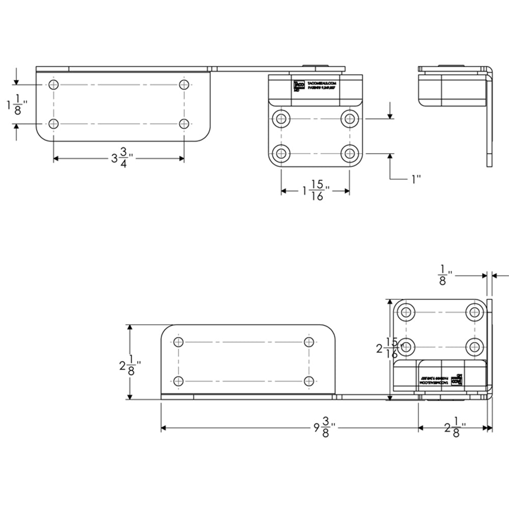 TACO Command Ratchet Hinges - 9-3/8" - Polished 316 Stainless Steel - Pair [H25-0016] - Premium Hinges from TACO Marine - Just $374.99! 