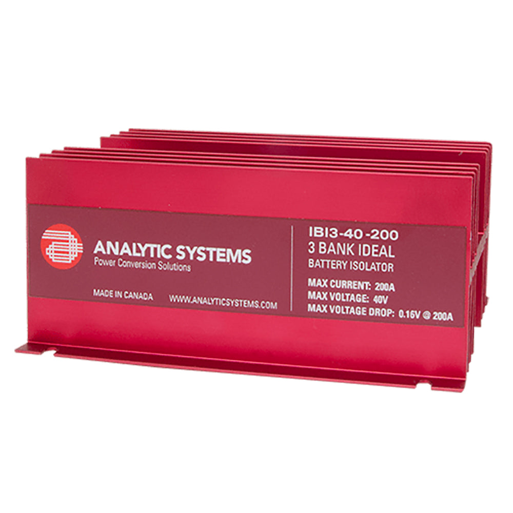 Analytic Systems 200A, 40V 3-Bank Ideal Battery Isolator [IBI3-40-200] - Premium Battery Isolators from Analytic Systems - Just $328.99! 