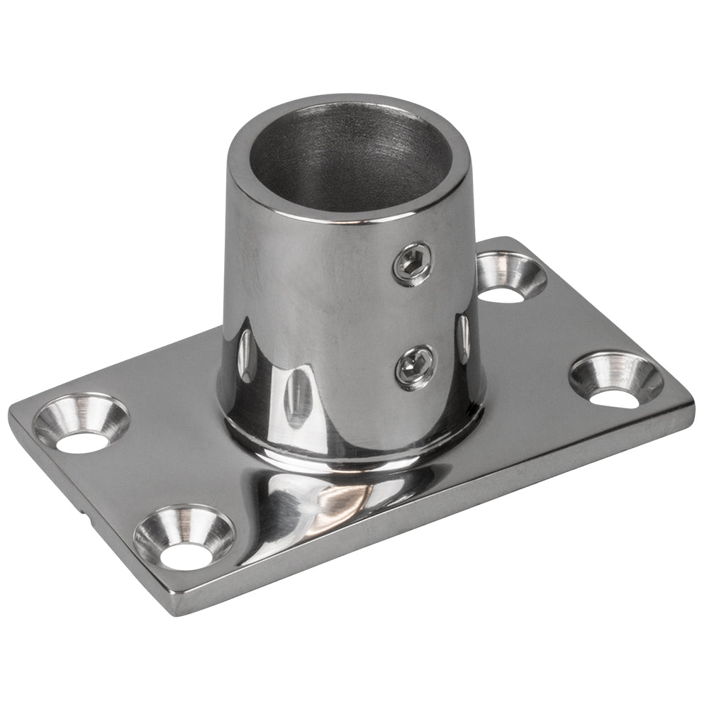 Sea-Dog Rail Base Fitting Rectangular Base 90 316 Stainless Steel - 1-7/8" x 3-3/16" - 1" OD [281901-1] - Premium Rail Fittings from Sea-Dog - Just $18.99! 