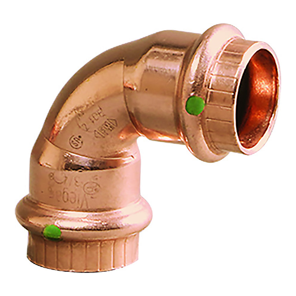 Viega ProPress 1/2" - 90 Copper Elbow - Double Press Connection - Smart Connect Technology [77317] - Premium Fittings from Viega - Just $3.99! 