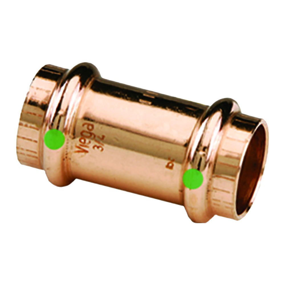 Viega ProPress 1/2" Copper Coupling w/Stop - Double Press Connection - Smart Connect Technology [78047] - Premium Fittings from Viega - Just $3.99! 