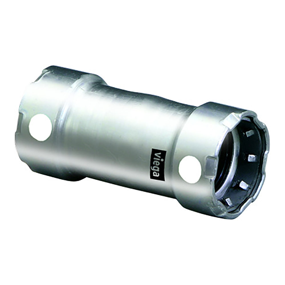 Viega MegaPress 1/2" Stainless Steel 304 Coupling w/o Stop - Double Press Connection - Smart Connect Technology [95310] - Premium Fittings from Viega - Just $36.99! 