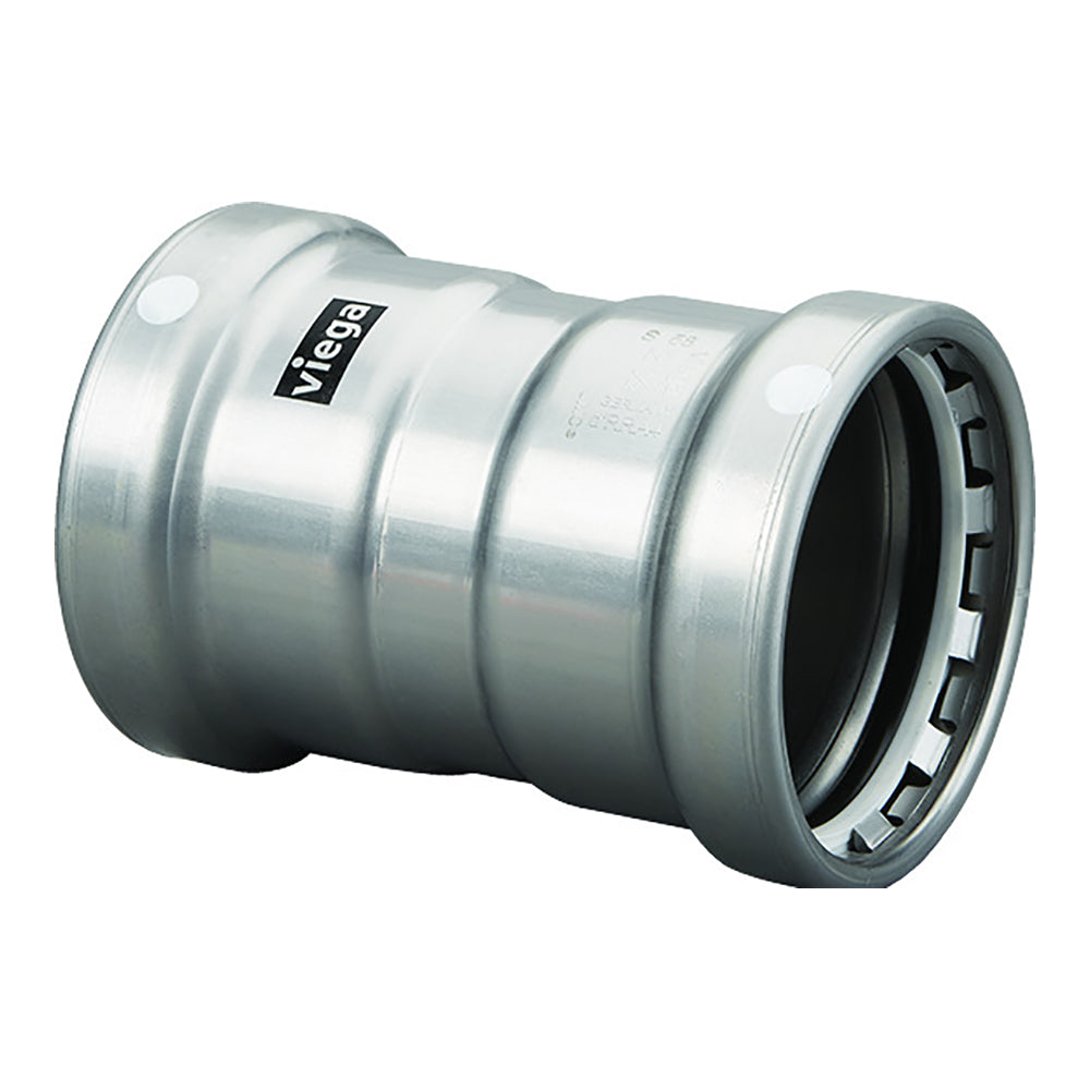 Viega MegaPress 2-1/2" Carbon Steel Coupling w/Stop w/FMK Double Press Connection - Smart Connect Technology [26670] - Premium Fittings from Viega - Just $122.99! 