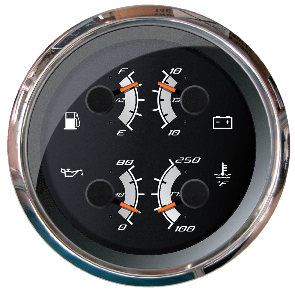 Faria Platinum 4" Multi-Function - Fuel, Oil, Volt  Water Temperature [22014] - Premium Gauges from Faria Beede Instruments - Just $169.99! 