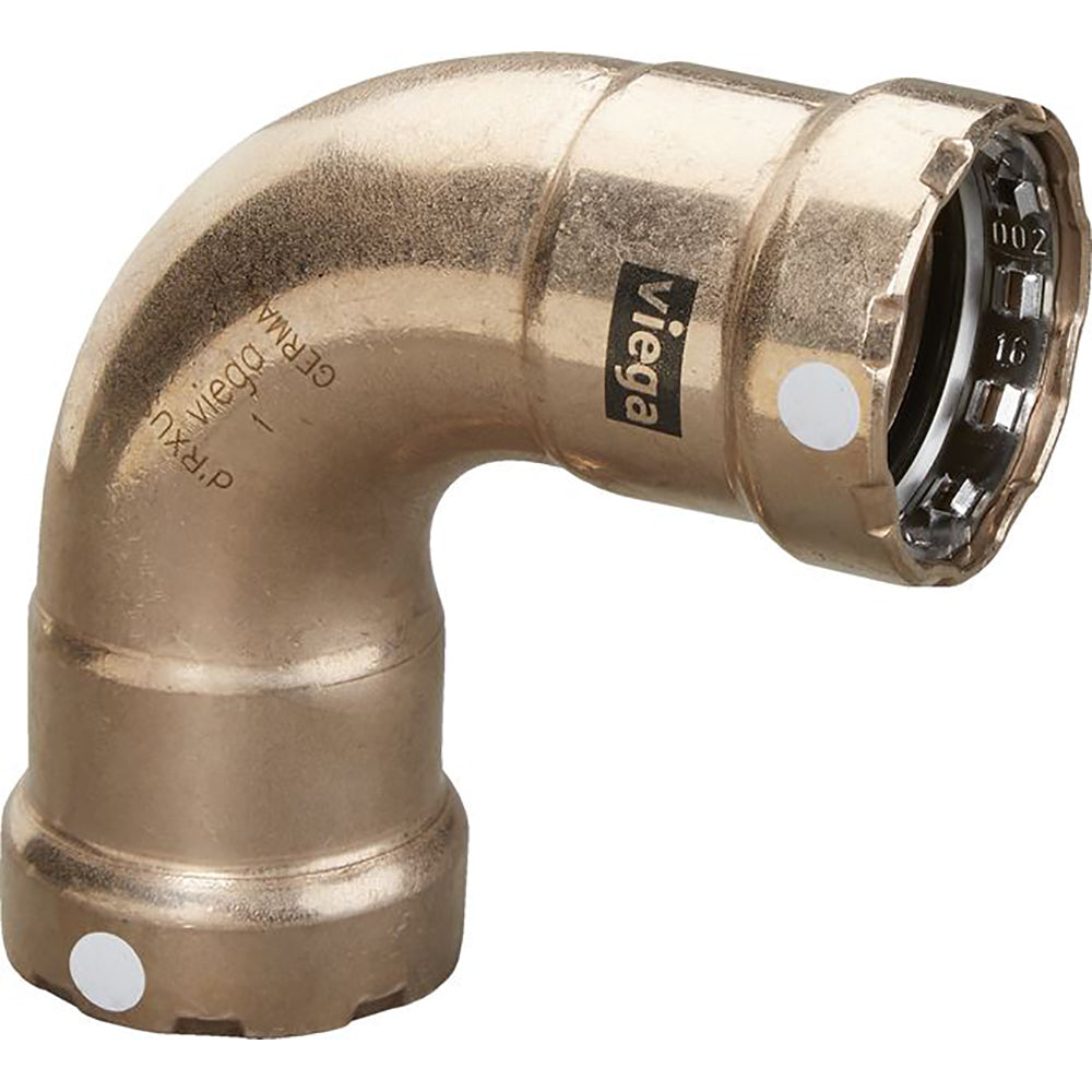 Viega MegaPress 1" 90 Copper Nickel Elbow - Double Press Connection - Smart Connect Technology [88010] - Premium Fittings from Viega - Just $44.99! 