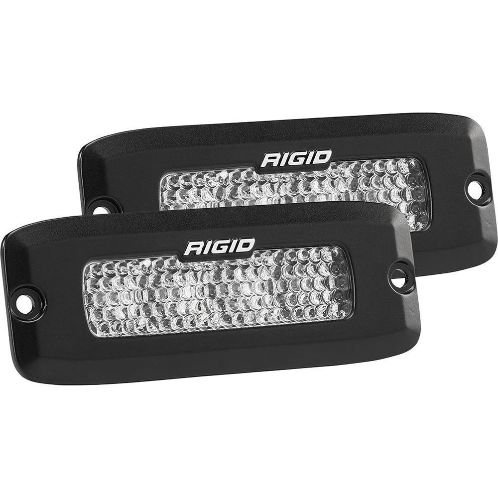 RIGID Industries SR-Q Series PRO Spot Diffused LED - Flush Mount - Pair - Black [925513BLK] - Premium Flood/Spreader Lights from RIGID Industries - Just $349.99! 