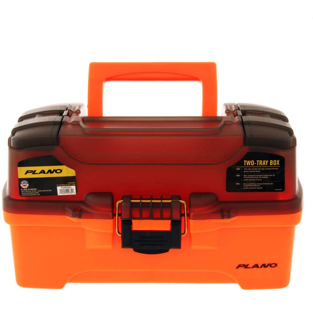 Plano 2-Tray Tackle Box w/Dual Top Access - Smoke  Bright Orange [PLAMT6221] - Premium Tackle Storage from Plano - Just $18.99! 