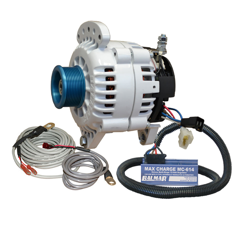 Balmar Alternator 120 AMP Kit 120V 3.15" Dual Foot Saddle J10 Pulley Regulator  Temp Sensor [60-YP-MC-120-J10] - Premium Alternators from Balmar - Just $1003! 