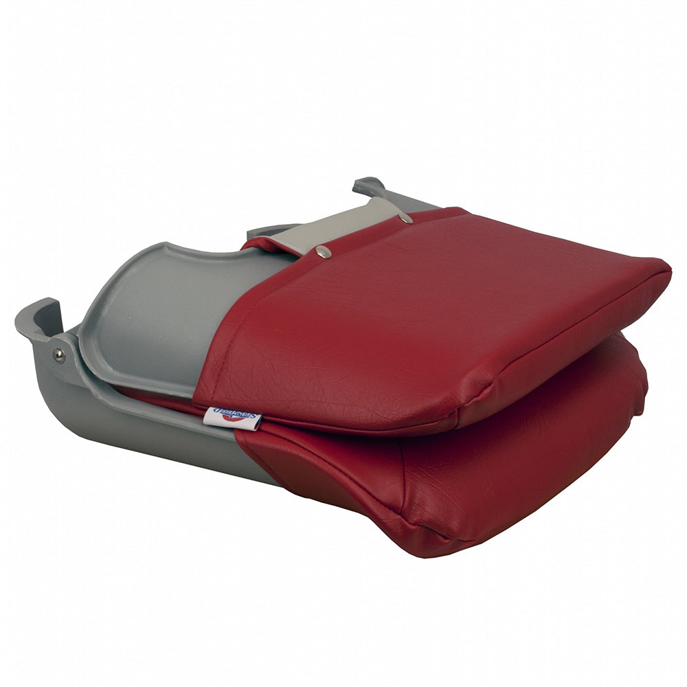 Springfield Skipper Standard Seat Fold Down - Grey/Red [1061018] - Premium Seating from Springfield Marine - Just $121.99! 