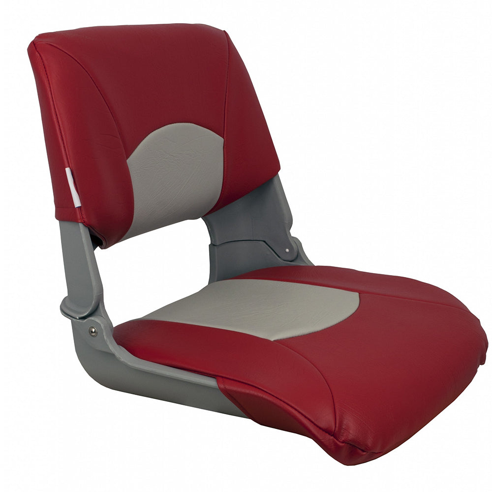 Springfield Skipper Standard Seat Fold Down - Grey/Red [1061018] - Premium Seating from Springfield Marine - Just $121.99! 