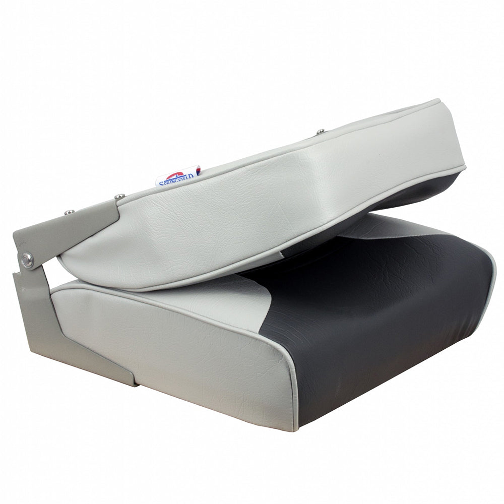 Springfield Economy Multi-Color Folding Seat - Grey/Charcoal [1040653] - Premium Seating from Springfield Marine - Just $92.99! 