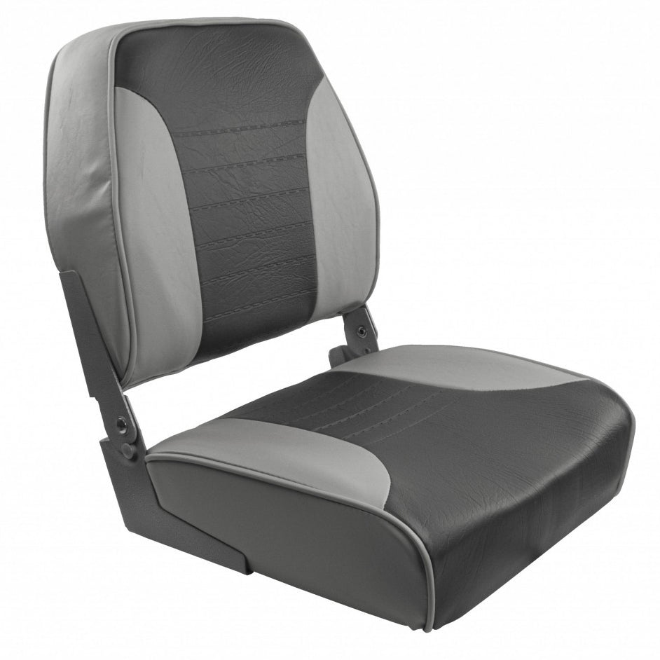 Springfield Economy Multi-Color Folding Seat - Grey/Charcoal [1040653] - Premium Seating from Springfield Marine - Just $92.99! 