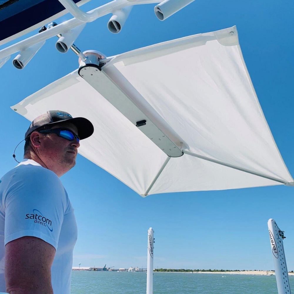 TACO ShadeFin w/Black Fabric, Case  Fixed Rod Holder Mount Kit [T10-3000-4] - Premium Biminis/Shades/Umbrellas from TACO Marine - Just $1211.99! 