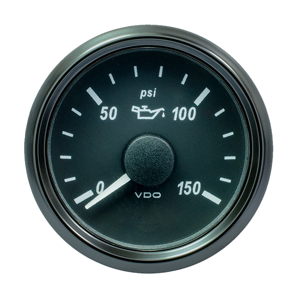 VDO SingleViu 52mm (2-1/16") Oil Pressure Gauge - 150 PSI - 0-180 Ohm [A2C3833300030] - Premium Gauges from VDO - Just $100.99! 