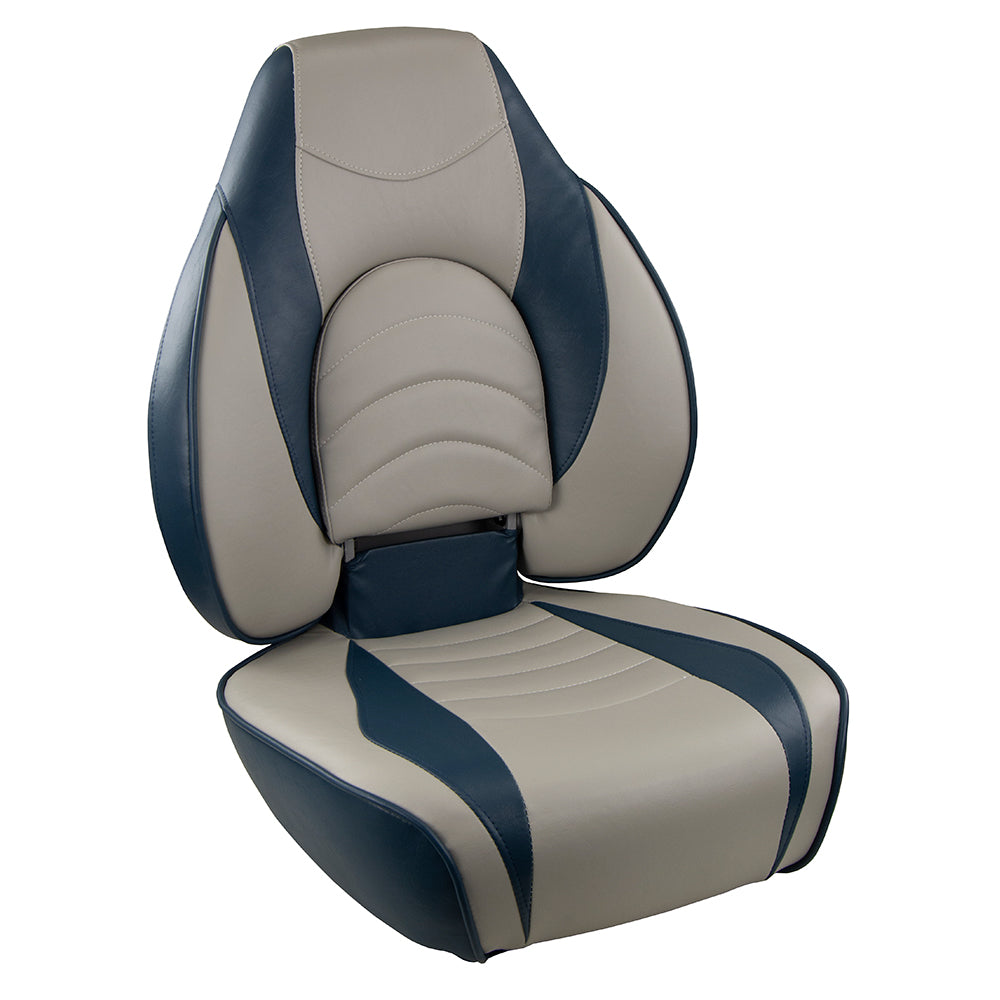 Springfield Fish Pro High Back Folding Seat - Blue/Grey [1041631-1] - Premium Seating from Springfield Marine - Just $271.99! 