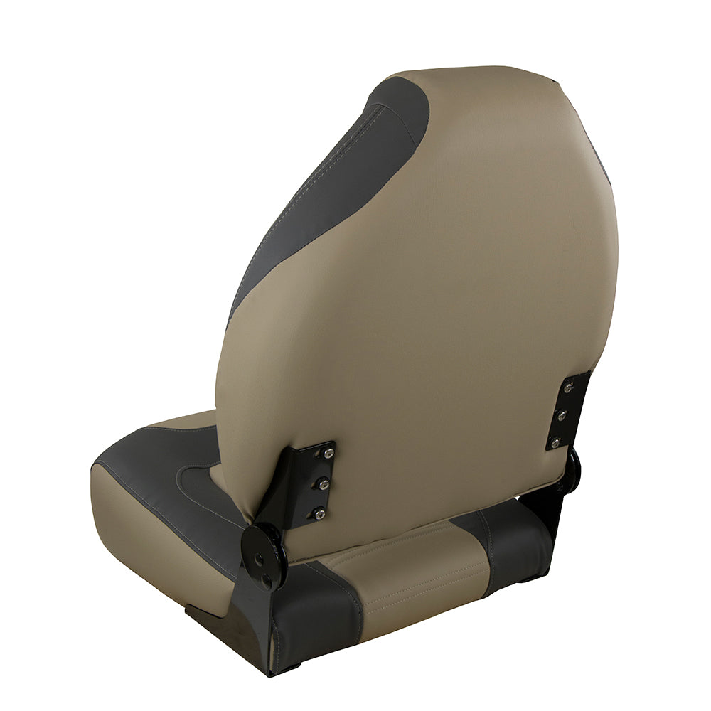 Springfield OEM Series Folding Seat - Charcoal/Tan [1062583] - Premium Seating from Springfield Marine - Just $301.99! 