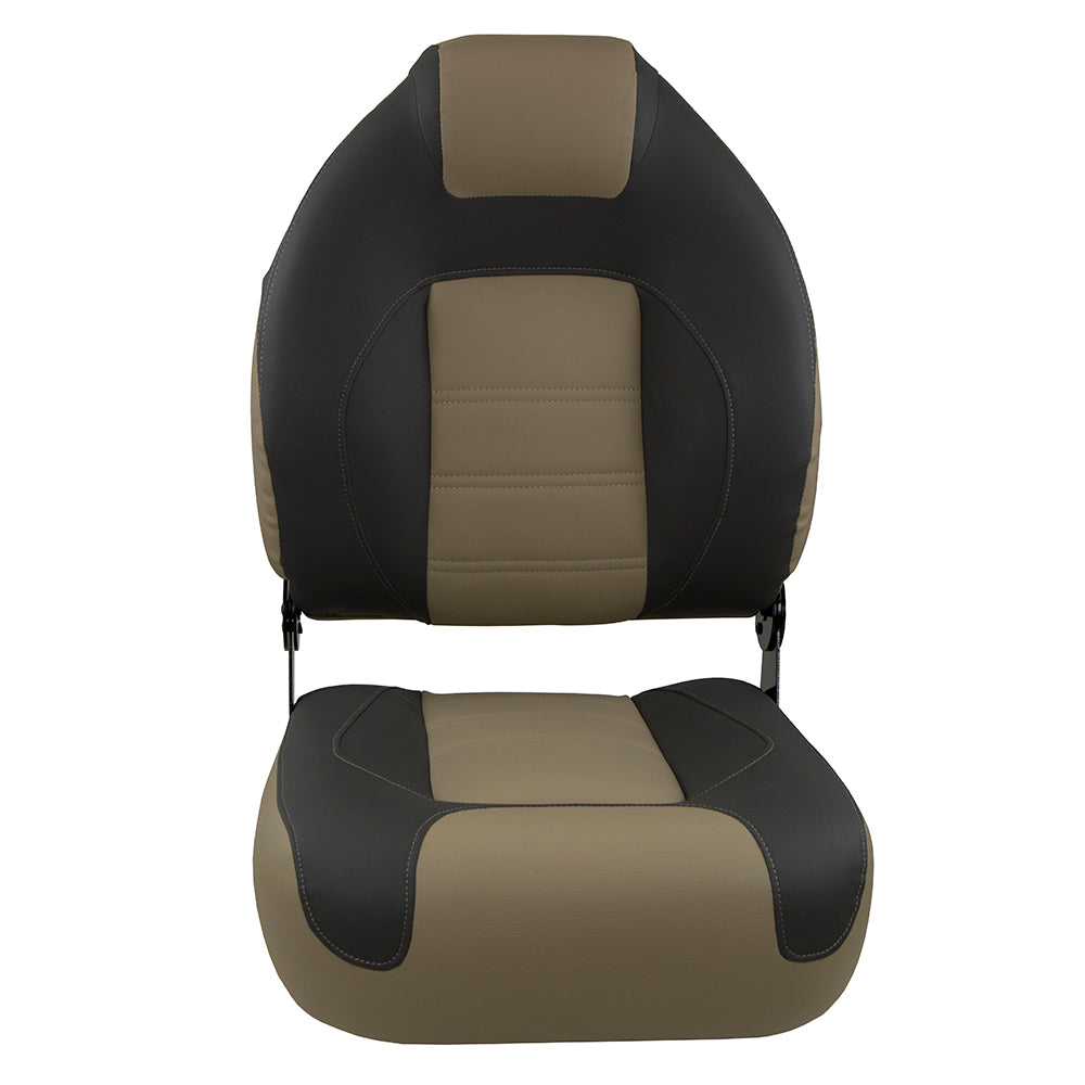 Springfield OEM Series Folding Seat - Charcoal/Tan [1062583] - Premium Seating from Springfield Marine - Just $301.99! 