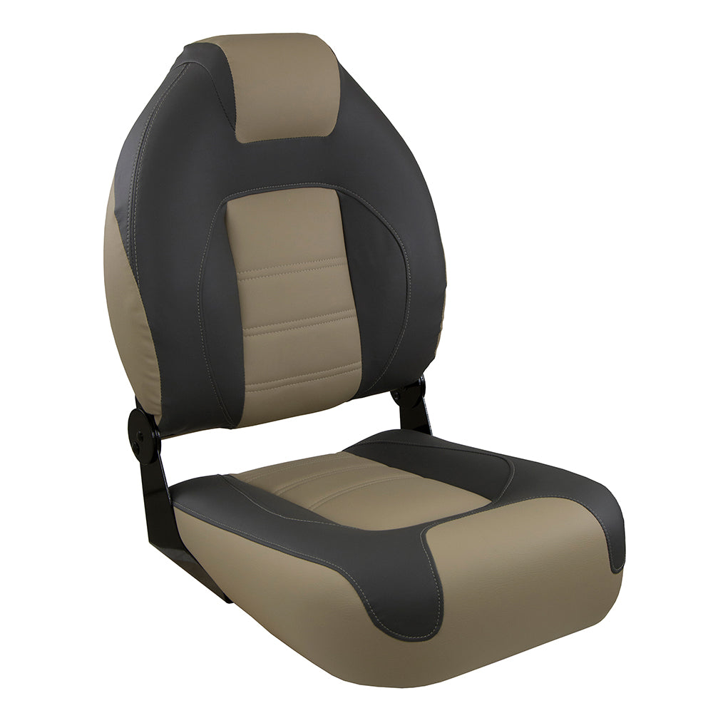 Springfield OEM Series Folding Seat - Charcoal/Tan [1062583] - Premium Seating from Springfield Marine - Just $301.99! 