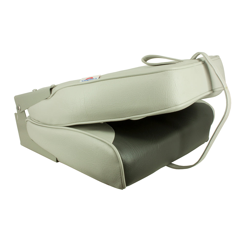 Springfield High Back Multi-Color Folding Seat - Grey/Charcoal [1040663] - Premium Seating from Springfield Marine - Just $121.99! 