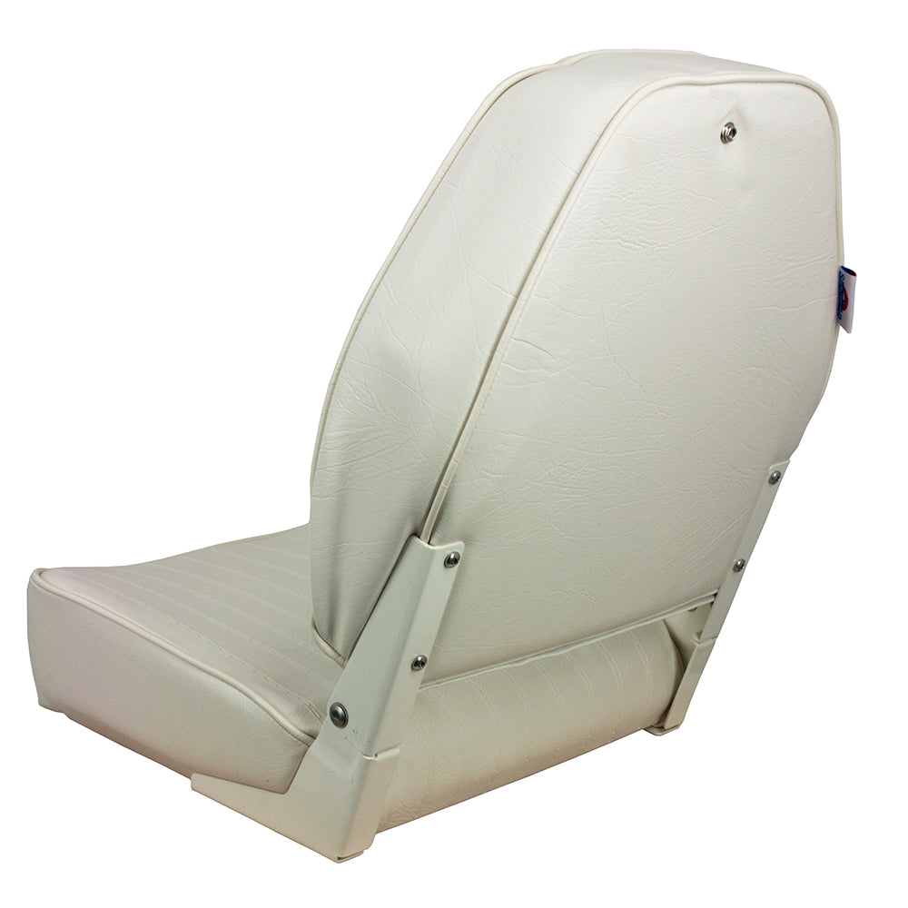 Springfield High Back Folding Seat - White [1040649] - Premium Seating from Springfield Marine - Just $101.99! 