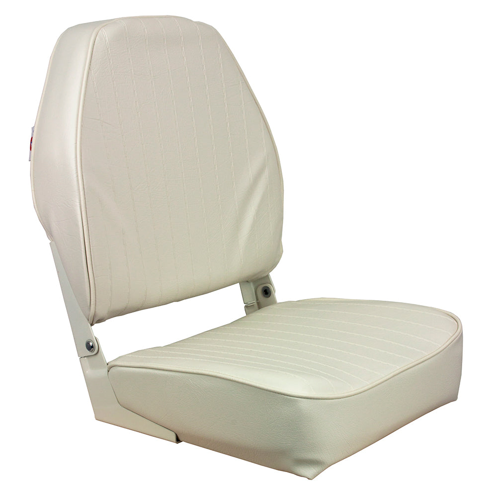 Springfield High Back Folding Seat - White [1040649] - Premium Seating from Springfield Marine - Just $101.99! 