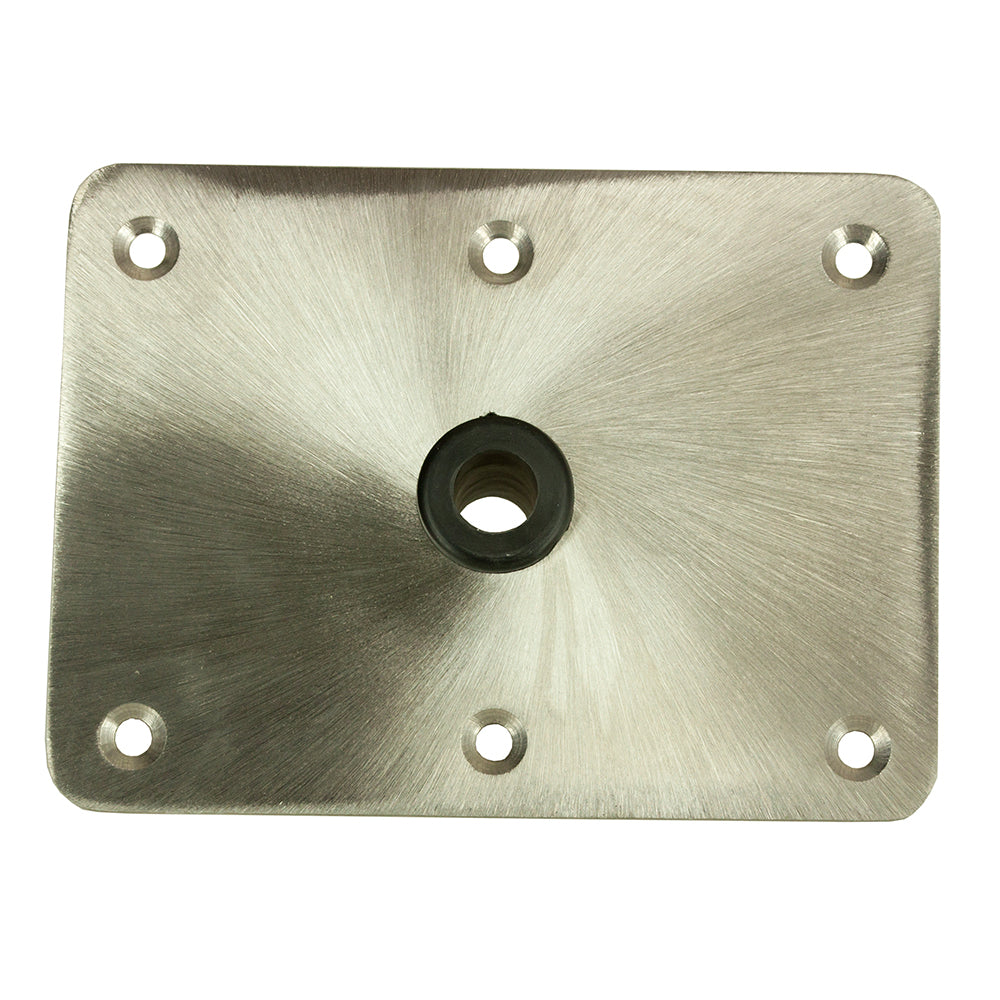 Springfield KingPin 6" x 8" - Stainless Steel - Rectangular Base (Standard) [1620004] - Premium Seating from Springfield Marine - Just $47.99! 