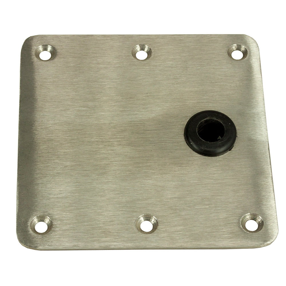 Springfield KingPin 7" x 7" Offset - Stainless Steel - Square Base (Standard) [1620003] - Premium Seating from Springfield Marine - Just $47.99! 