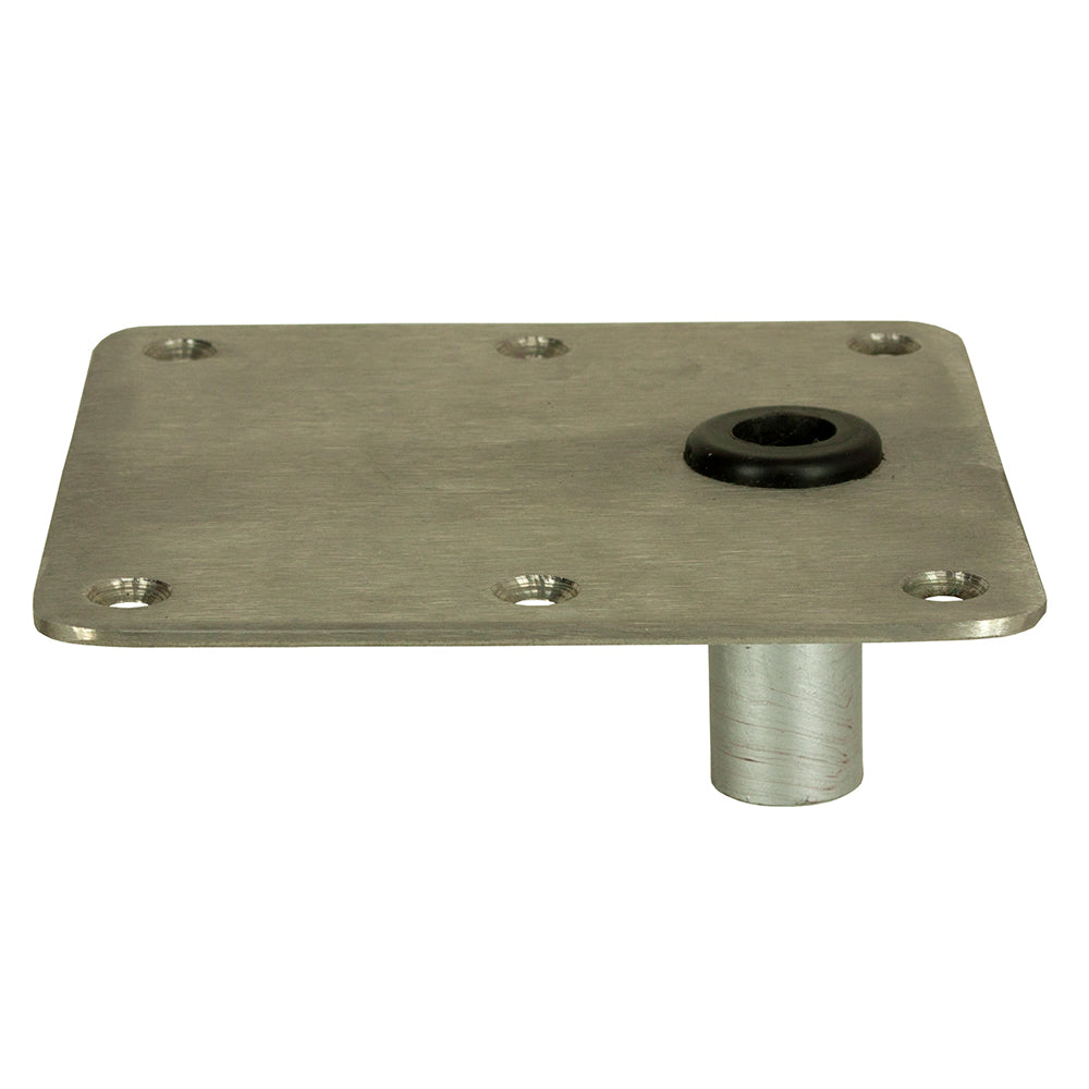 Springfield KingPin 7" x 7" Offset - Stainless Steel - Square Base (Standard) [1620003] - Premium Seating from Springfield Marine - Just $47.99! 